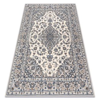 RugsX Rugsx - Alfombra Nain Marco Ornamento 7335/51935 Beige / Azul Oscuro Blue 80x150 Cm
