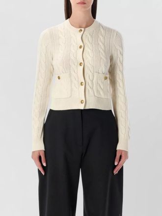 Polo Ralph Lauren cashmere-blend cable-knit cropped cardigan