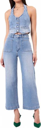 Rolla's Sailor Ranch Ankle Length Jeans In Chloe Vintage Blue Wash