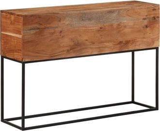 vidaXL Mesa Consola De Madera Maciza Reciclada Y Hierro 110x30x75 Cm Vidaxl