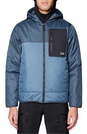 Mountain Hardwear Apr&egrave;s Pro Insulated Hooded Jacket in Adriatic Blue/Moon Blue at Nordstrom, Size Xx-Large