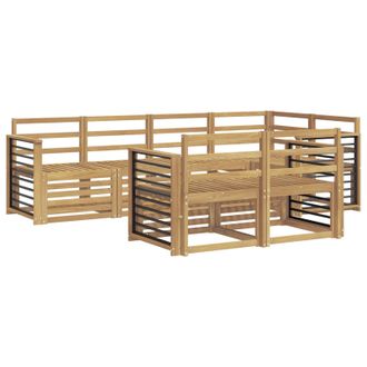 vidaXL Conjunto De Sof&aacute;s De Exterior 7 Pcs Blanco 247 X 128,5 X 73 Cm Vidaxl