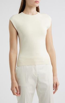 BOSS Farmera Zip Back Knit Top in Open Wht at Nordstrom Rack, Size Xx-Large
