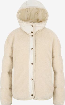 Moncler Kurze Kapuzenjacke aus Fleece Ciboulette