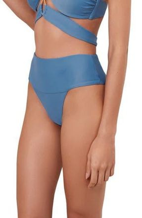 Vix Jessica Solid High Waist Bikini Bottoms in Light Blue at Nordstrom Rack, Size X-Small