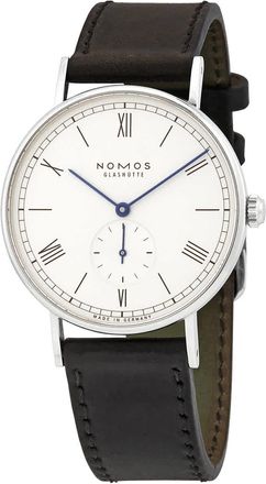 NOMOS Glash&uuml;tte Ludwig 38 Alpha White Silver-plated Dial Mens Watch 235