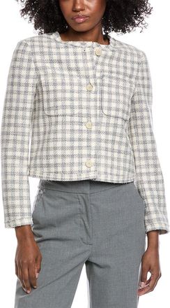 Theory Cropped Gingham Jacket