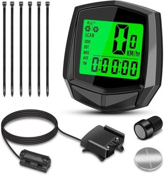 OEM Ciclocomputador, Retroiluminaci&oacute;n Autom&aacute;tica, Cuentakil&oacute;metros Resistente Al Agua, F&aacute;cil De Instalar, Con Bater&iacute;a, Negro