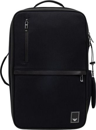 Emporio Armani City Backpack - Heren - Rugzakken - Blauw - ONE Size - Leer - Tassen