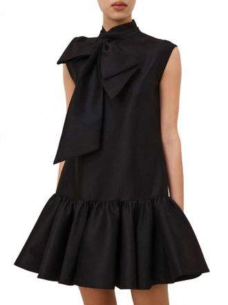 Zimmermann Hypnotic Bow Mini Dress In Black