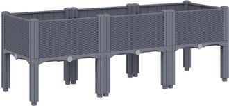 vidaXL Garden Planter with Legs Blue Grey 120x40x42 cm pp Vidaxl