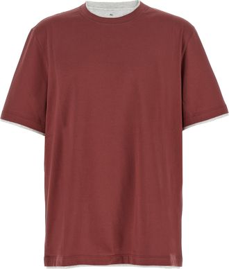 Brunello Cucinelli Multicolor Cotton Mens T-Shirt