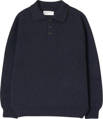 Universal Works Curtis Sweater - - Tops - Uomo - Blu - M