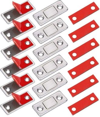 OEM Paquete De 6 Imanes Magn&eacute;ticos Ultrafinos Para Puertas De Armarios, Cierres Magn&eacute;ticos Adhesivos, Imanes De Fuerte Adhesi&oacute;n Para Muebles, Ideales Para