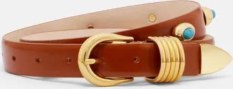 D&eacute;hanche D&eacute;hanche Hollyhock embellished leather belt