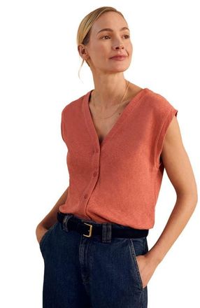 Celtic & Co. Button Through Top in Redwood at Nordstrom, Size 4