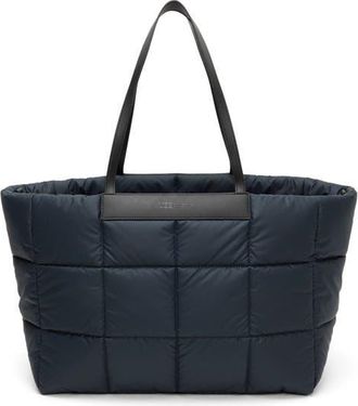 VeeCollective Large Porter March&eacute; Quilted Recycled Nylon Tote in Dark Navy Blue at Nordstrom