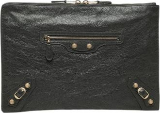 Balenciaga Pre-owned Vintage Clutch - Dames - Vintage Clutch - Zwart - ONE Size - Leer - Vintage