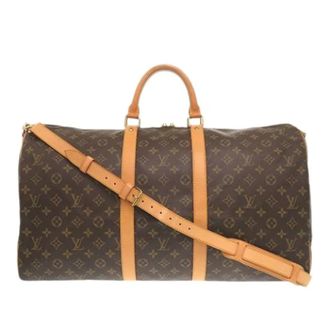 Louis Vuitton Pre-owned Weekend Bags, unisex, Brown, Size: ONE SIZE Pre-owned Keepall Bandouliere 55