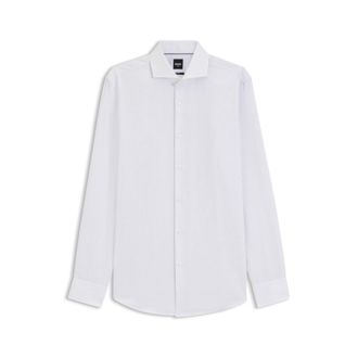 BOSS Slim-fit shirt in wrinkle-resistant structured cotton