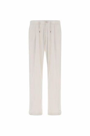 Herno Mens Relaxed Fit Drawstring Straight Leg Pant In Ice