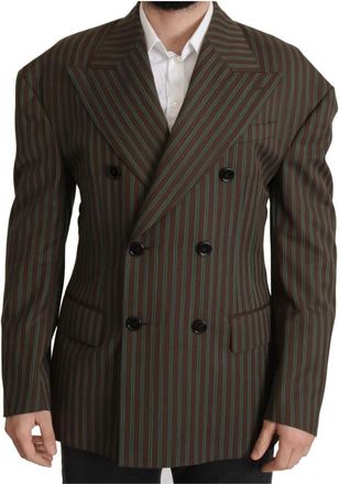 Dolce & Gabbana Double Breasted Blazer - Heren - Blazers - Veelkleurig - L - Wol - Jassen