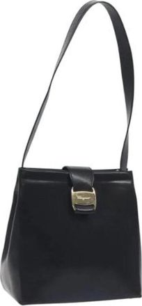 Ferragamo Tweedehands leren handtassen - Dames - Vintage Schoudertas - Zwart - ONE Size - Leer - Vintage