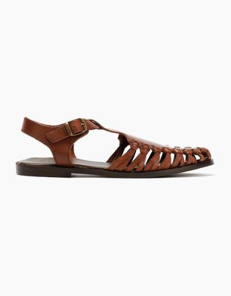 Hudson Womens LUNA WOMENS BROWN LEATHER SANDAL - Size: 4