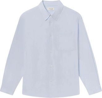 Frame Denim Licht Katoenen Shirt - Heren - Casual Overhemden - Blauw - L - Katoen - Overhemden