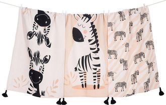 Tiramisu Whimsical Zebra Tassel Towel Set