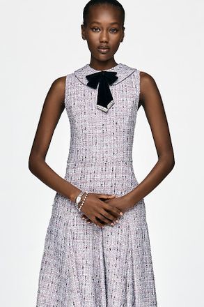 Mac Duggal Tie-Neck Midi Dress