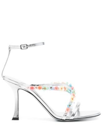 Jimmy Choo London Sandali Blanche 100mm - Argento