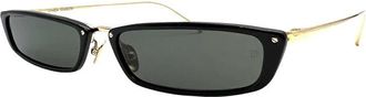 Linda Farrow Rechthoekige Zonnebril - unisex - Zonnebrillen - Zwart - 56 MM - Accessoires