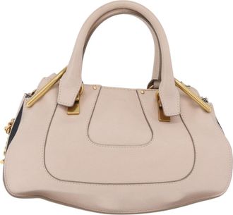 Chlo&eacute; Hailey Leather Beige Leather Handbag (Pre-Owned)