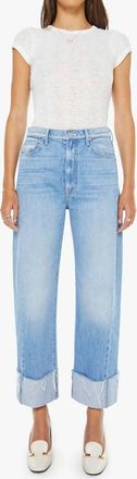 Mother Half Pipe Ankle Cuff Fray Jean In Last Bite