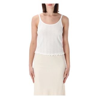 R&oacute;he Sleeveless Tops, female, White, Size: XS Tank Pointelle