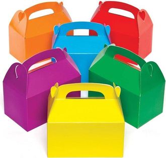 OEM 6 Cajas De Regalo Coloridas Para Ni&ntilde;os: Para Manualidades, Decoraci&oacute;n Y Relleno. Cajas Para Fiestas (15,5 X 8,5 X 9 Cm)