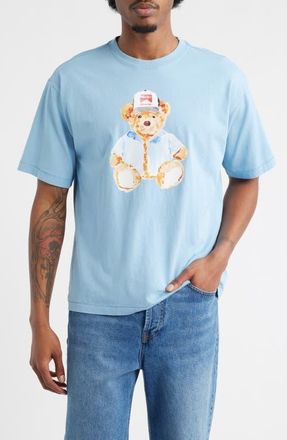 Market Watercolor Teddy Bear Graphic T-Shirt in Blue at Nordstrom, Size Xx-Large