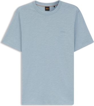 BOSS Slub-cotton T-shirt with logo detail