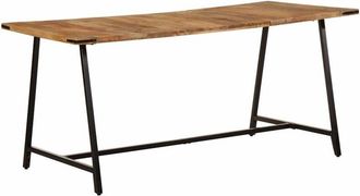 vidaXL Vidaxl - Mesa De Comedor Madera Maciza De Mango 160x80x75 Cm