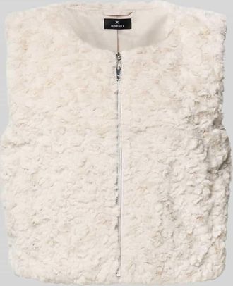 Monari Weste aus Teddyfell mit Rei&szlig;verschluss in Beige, Gr&ouml;&szlig;e 46