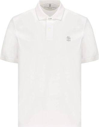 Brunello Cucinelli Embroidered-logo Polo Shirt