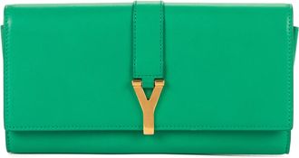 Saint Laurent Pre-owned Womens Ligne-Y Wallet Small - Green - One Size