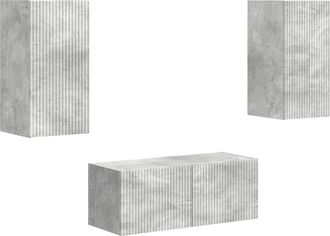 vidaXL Conjunto De Mueble De Tv 2 Uds. Gris Concreto Vidaxl