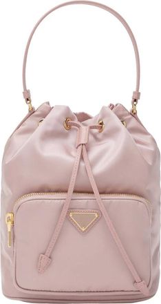 Prada Tassen, Dames, Roze, ONE Size, Nylon, Secchiello Bucket Bag