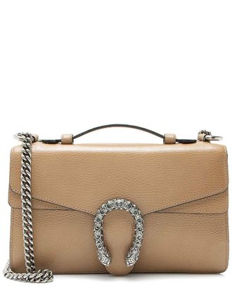 Gucci Beige Leather Crystal Dionysus Small Top Handle (Authentic Pre-Loved)