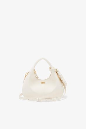 Ganni White Mini Hobo Bag in