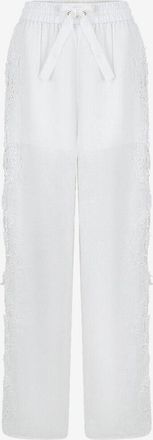 Zimmermann Weite Hose aus Leinen und Spitze Halliday Lace Flower