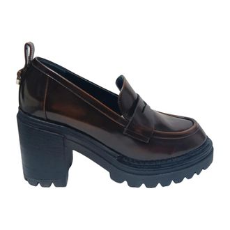 Sergio Rossi Schoenen, Dames, Bruin, 37 EU, Leer, Leren Moccasin