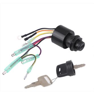 OEM Interruptor De Encendido Para Embarcaciones, Interruptor De Encendido Con 2 Llaves Para Caja De Control Remoto De Motor Fuera De Borda Mercury 87-1700